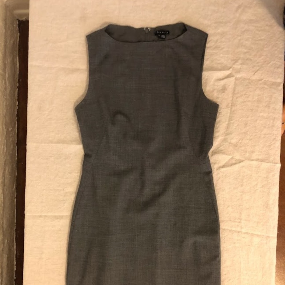 Grey Theory Dress; Stretch Wool